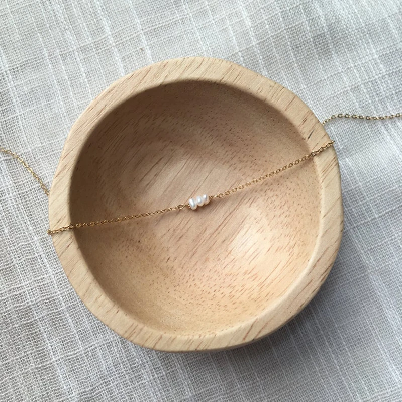 

Natural Pearl Chocker Necklace Handmade Pendants Gold Wrap Jewelry Colares Collier Femme Bohemian Kolye Women Necklace