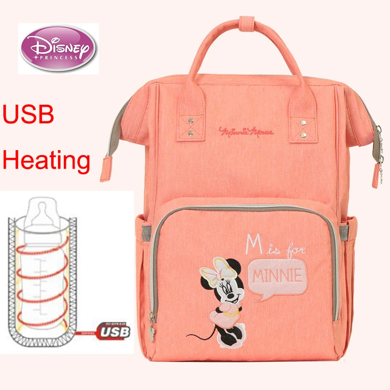Disney минни Мумия средства ухода за кожей для будущих мам подгузник сумка большой ёмкость Микки Маус пеленки Дорожная Рюкзак Сумка для прогулки с ребенком