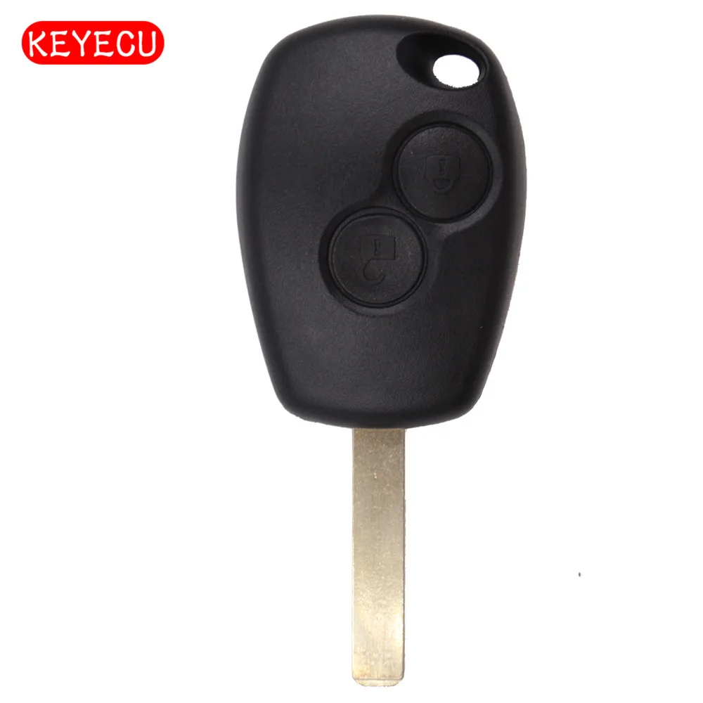 Keyecu Замена 2 кнопки дистанционного ключа оболочки для Renault Clio Modus Master Twingo с Uncut Blade
