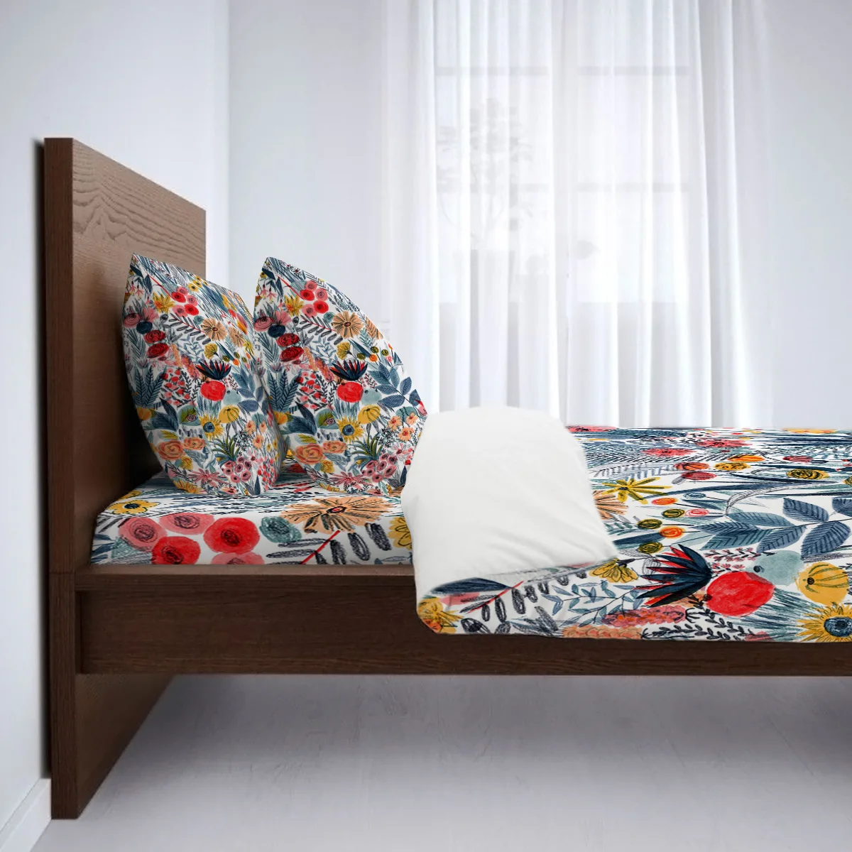 Flowers Duvet Cover 3D Cotton King Size Queen Quilt Set Bedclothes Comforter Single Bedding Sets | Дом и сад