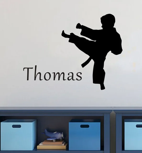 

Karate Martial Arts Personalized Name Customer Kids room removable vinyl wall stickers art