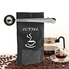 1 шт. многофункциональная ложка для кофе из нержавеющей стали с зажимом для пакета запечатывающая ложка для чая кухонные инструменты для кофе