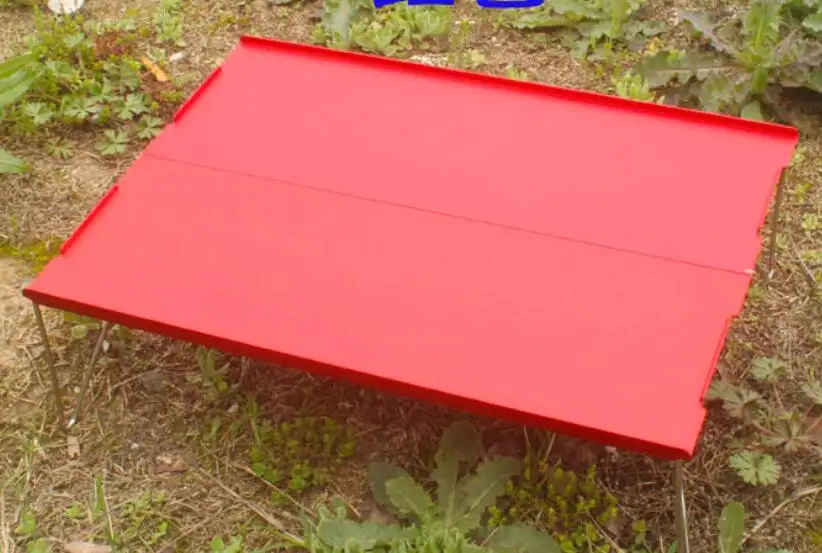 Red Mini Table VILEAD портативный мини складной стол для кемпинга, пляжный туризм, для пикника, путешествия, 7075 алюминий, Сверхлегкий, водонепроницаемый, складной, 35*25*10 см - Цвет: Red Mini Table