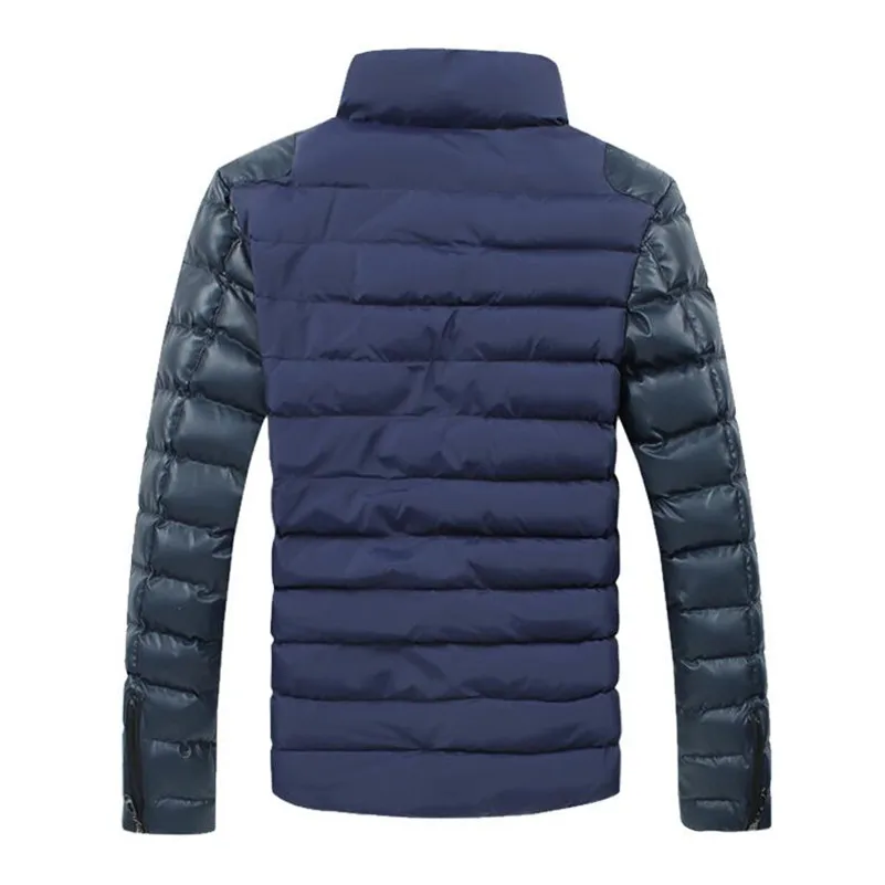 Новинка 2017 года брендовые зимние мужские куртки мужское пальто модная кожаная