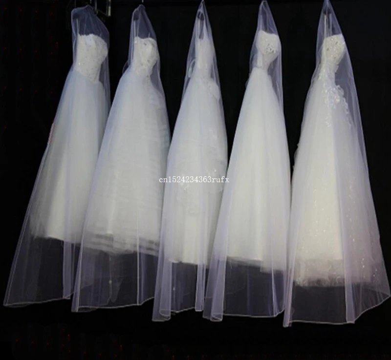 20pcs Wedding Dress Dust Cover High grade Transparent Soft Tulle Garment Bags Bridal Gown Net Yarn 160x120cm | Дом и сад