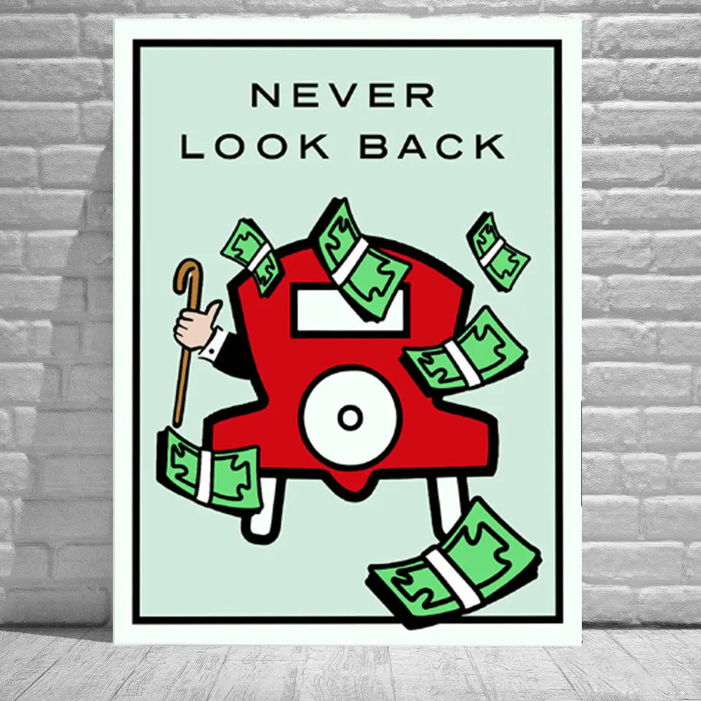 Алек монополии никогда не оглядываться Абстрактная живопись украшение на стену