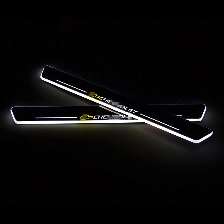 2 крутых пользовательских светодиодный порог двери потертости пластины