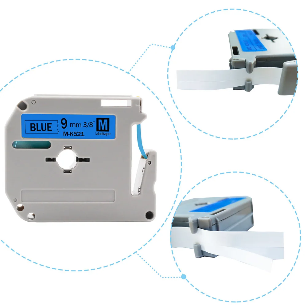 Absonic 9mm MK121 MK221 M221 MK421 MK521 MK621 MK721 M Tape Cassette Brother PT-M95 PT-65 PT-70 PT-80 PT-85 PT-90 Label Maker | Компьютеры