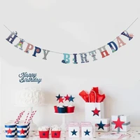 red navy happy birthday banner nautical themed paper letter banner photo props boys birthday party decor