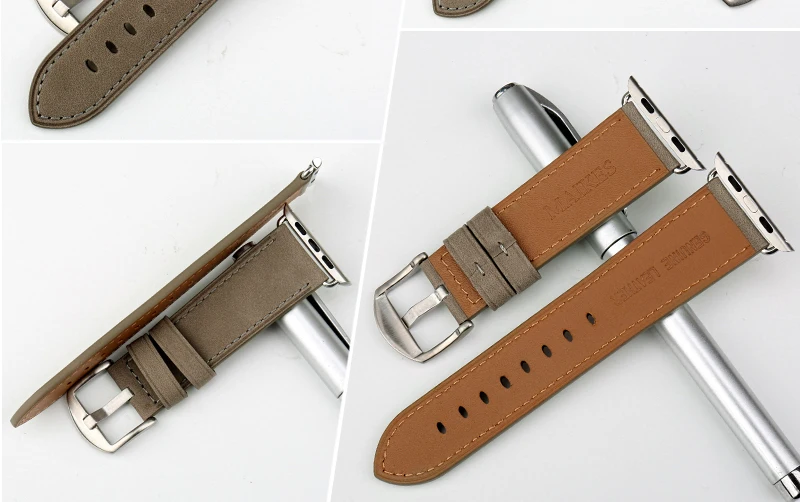 MAIKES аксессуары для часов из натуральной кожи для Apple Watch band 44 мм 42 мм и Apple watch band 40 мм 38 мм iwatch Series 4-1 ремешок