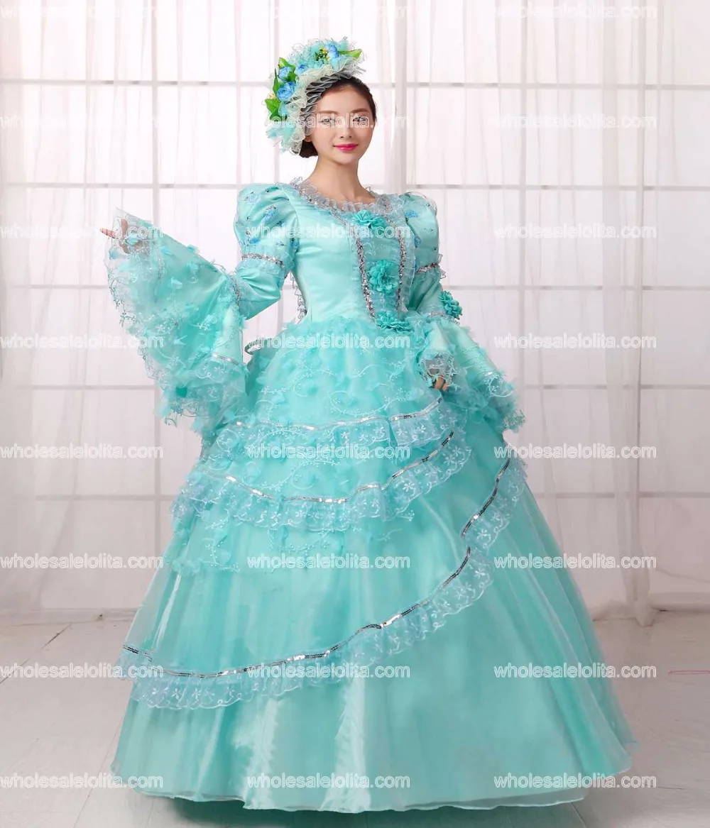 Новый 18th века Гражданская война Southern Belle Платье для Бала маскарада короля Георга