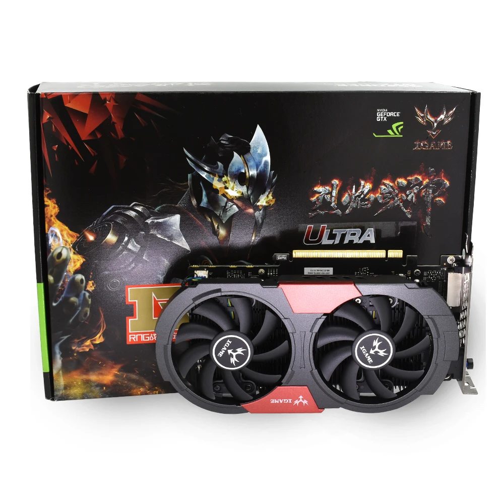 Красочные GeForce iGame NVIDIA gtx 1050 ti Графика карты 1050Ti GPU игровой видеокарты ПК Desktop 4 ГБ