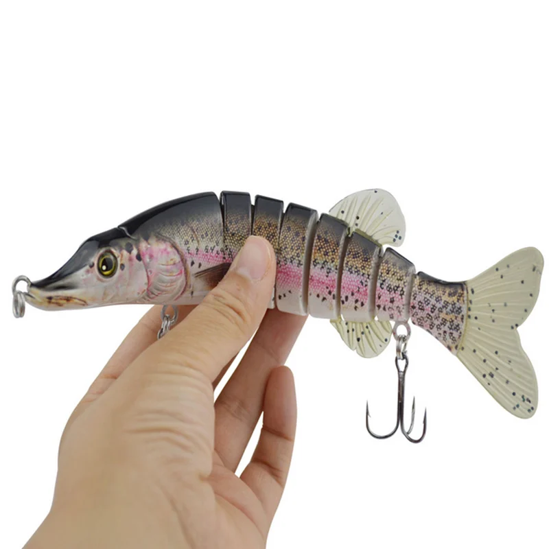 Большой размер 20 см 70 г Swimbait grankbait жесткая наживка 8 сегментов приманки для