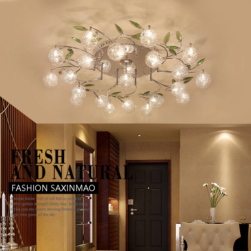 LED living room lighting ceiling lamp garden minimalist atmosphere art circular bedroom Ceiling lights AC110-240V | Лампы и освещение