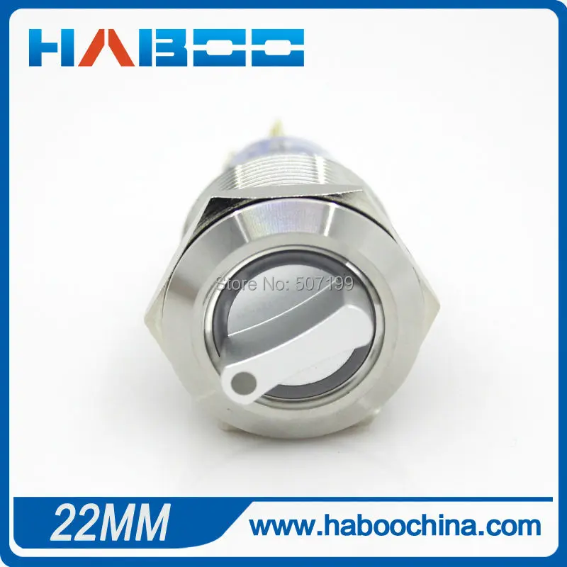 5 шт./лот dia.19 мм Переключатель со светодиодом кольцевая головка 3 позиционный