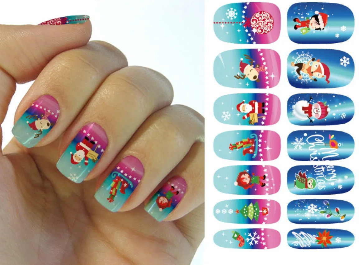 10 шт. набор переводятся с помощью воды Фольга нейл арта Стикеры розовый фруктовый