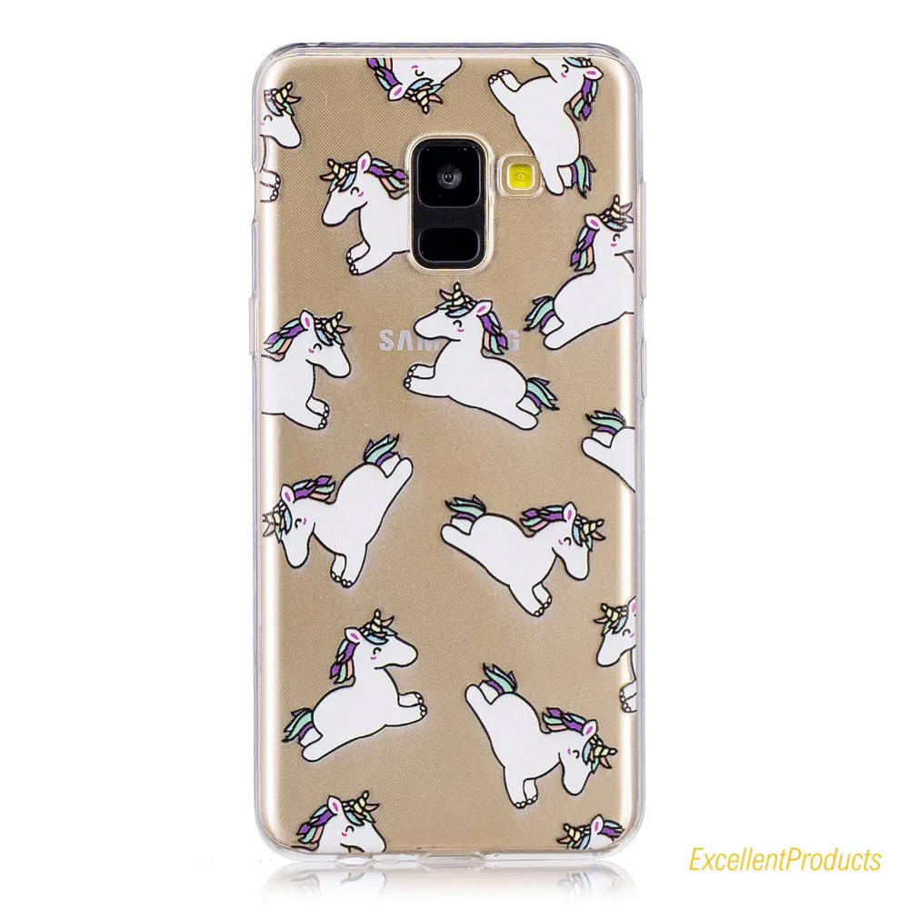 Силиконовый чехол для J4 Plus J6 A7 2018 fundas hoesje милый прекрасный пончики кошка девочка