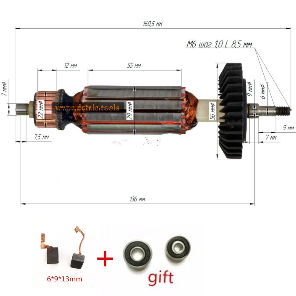 Якорный анкер переменного тока 220 240 В для MAKITA GA5030 GA4530 GA4030 GA5034 GA4534 GA4031 PJ7000 GA4030R GA4034