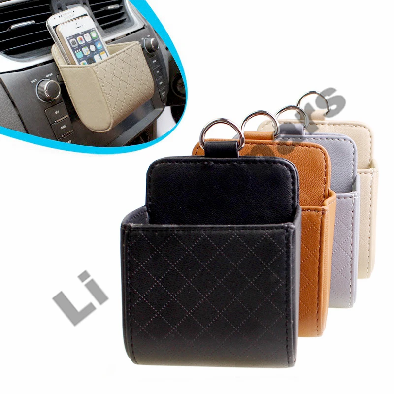 Автомобильный мусорный ящик с вентиляционным отверстием из искусственной кожи