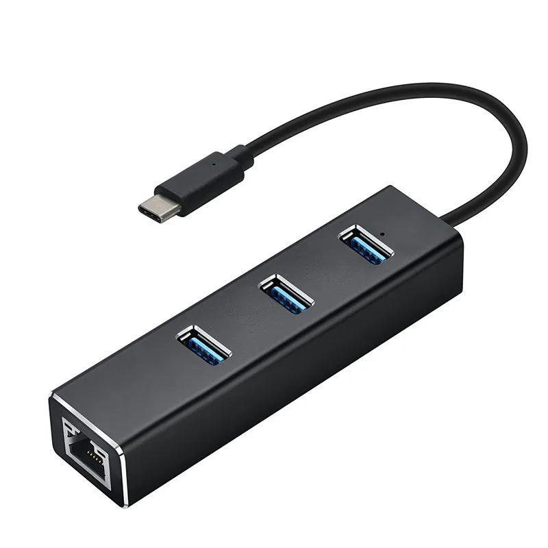 Baolyda Алюминий Тип usb c USB концентратор до RJ45 кабель Переходник C на 3 0 адаптер для