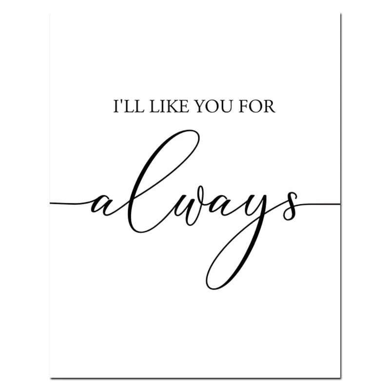Детская настенная живопись на холсте I'll Love You Forever подарочные плакаты и принты для детской комнаты минималистичный Декор - Цвет: 02
