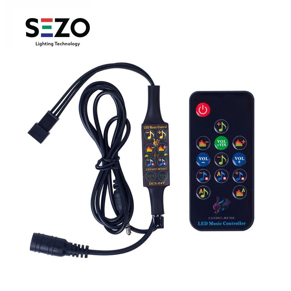 DC5-24V работы при прослушивании музыки по Bluetooth WS2812B WS2811 мечта контроллер ИК/RF с микрофоном 13 кнопок пульта дистанционного управления, светодиодные ленты матрица Панель 512 Пиксели