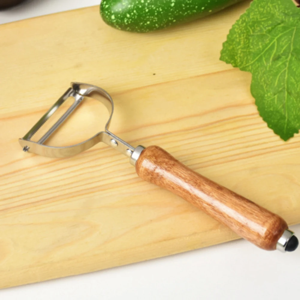 Portable Kitchen Manual Stainless Steel Wooden Handle Home Carrot Fruits Vegetables Quick Multi Use Practical Peeler Potato | Дом и сад