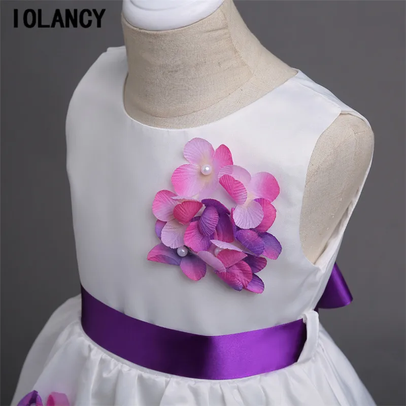 Flower Girl Dresses Appliques Kids Prom Wedding Dress Ball Gown Pageant Vestidos De Comunion for 3-16 Years GDR316 | Детская одежда и