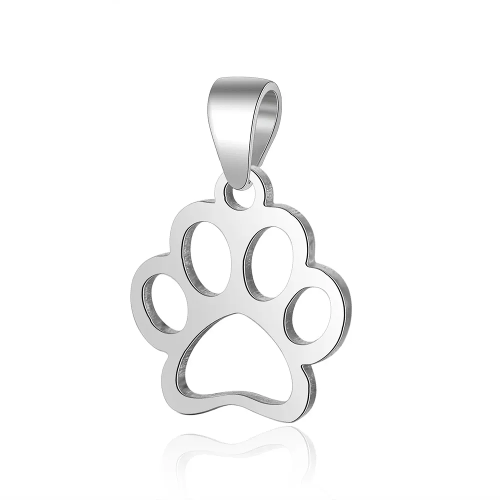 

Fnixtar, 100% Стерлинговое Серебро 925 пробы, подвески в виде лап, модные полированные ювелирные украшения, DIY, животные, мини-бусины, 2 шт./лот