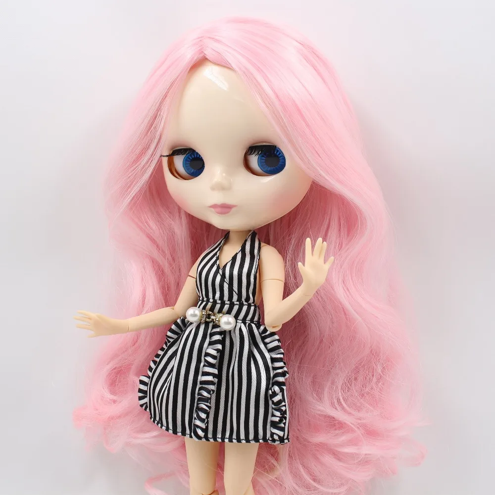 Ледяной DBS Blyth кукольные шарнирное тело розовый светло-розовый волосы без челки