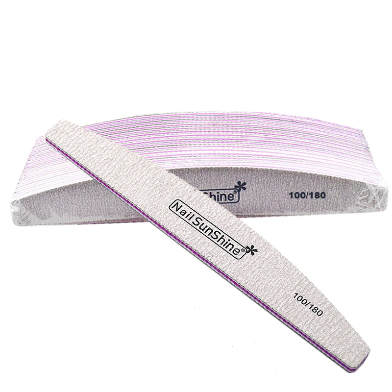 5pcs Nail File Buffing 100/180/240 Sandpaper Diamond Curve Lixa Banana Polish Buffer Washable Manicure Pedicure Makeup | Красота и