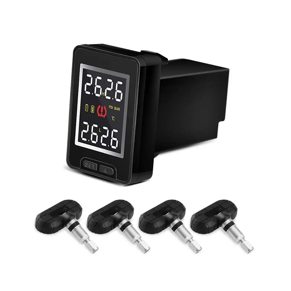 Система контроля давления в шинах TPMS с 4 встроенными датчиками для автомобилей