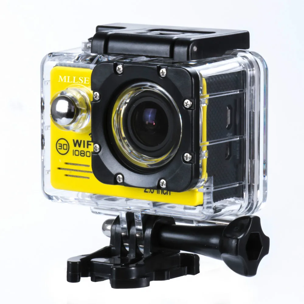 Скидка 100% оригинальная Спортивная Экшн-камера MLLSE Go Pro Hero 2,0 LCD 30 м Водонепроницаемая 1080P WiFi Go Pro Спортивная камера Экстремальный шлем для дайвинга