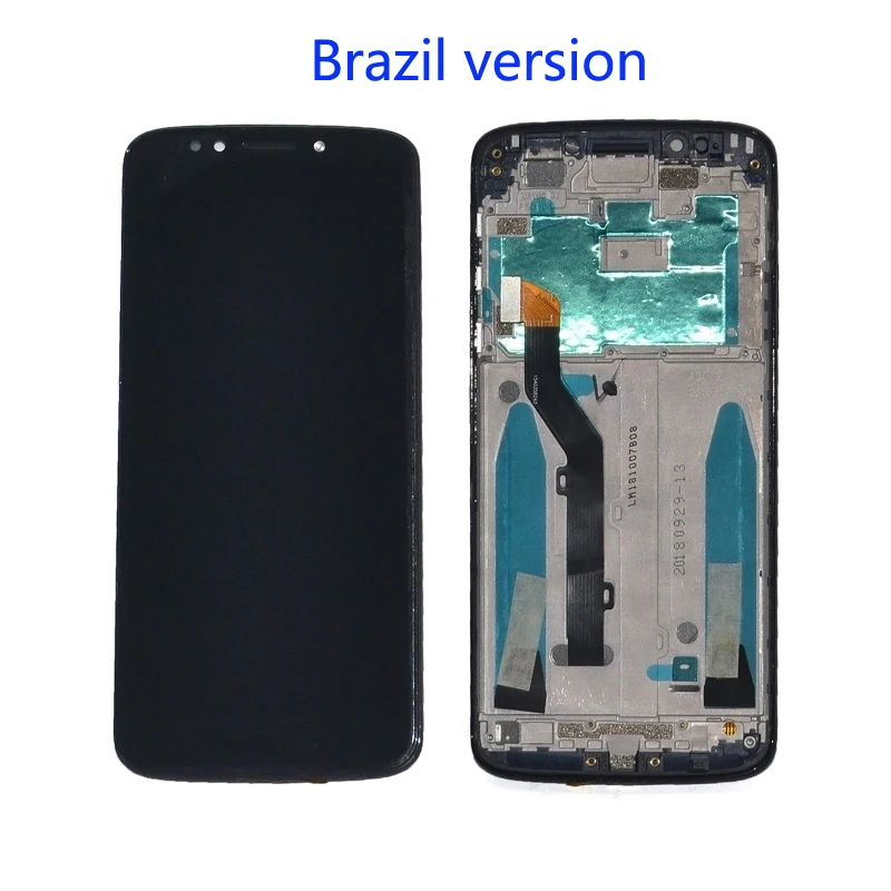 Протестировано для Moto G6 играть Xt1922-5 XT1922-6 XT1922-7 ЖК-экран Дисплей тела Touch со средним корпусом кольцо рамка в сборе