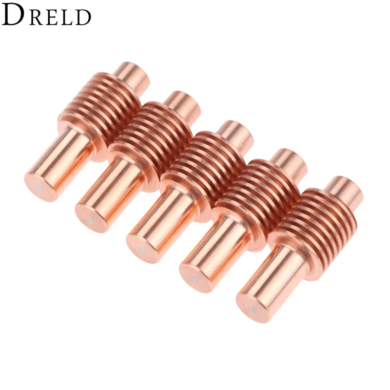 DRELD 5 шт. Плазменные электроды 120573 40A-55A для 600/800/900 плазменной резки факел расходные материалы стандарт/экранированный/Gouging процессов