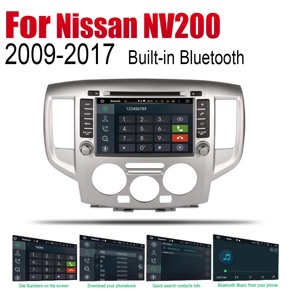 Android 2 Din Авто Радио DVD для Nissan NV200 2009 ~ 2017 автомобильный мультимедийный плеер GPS