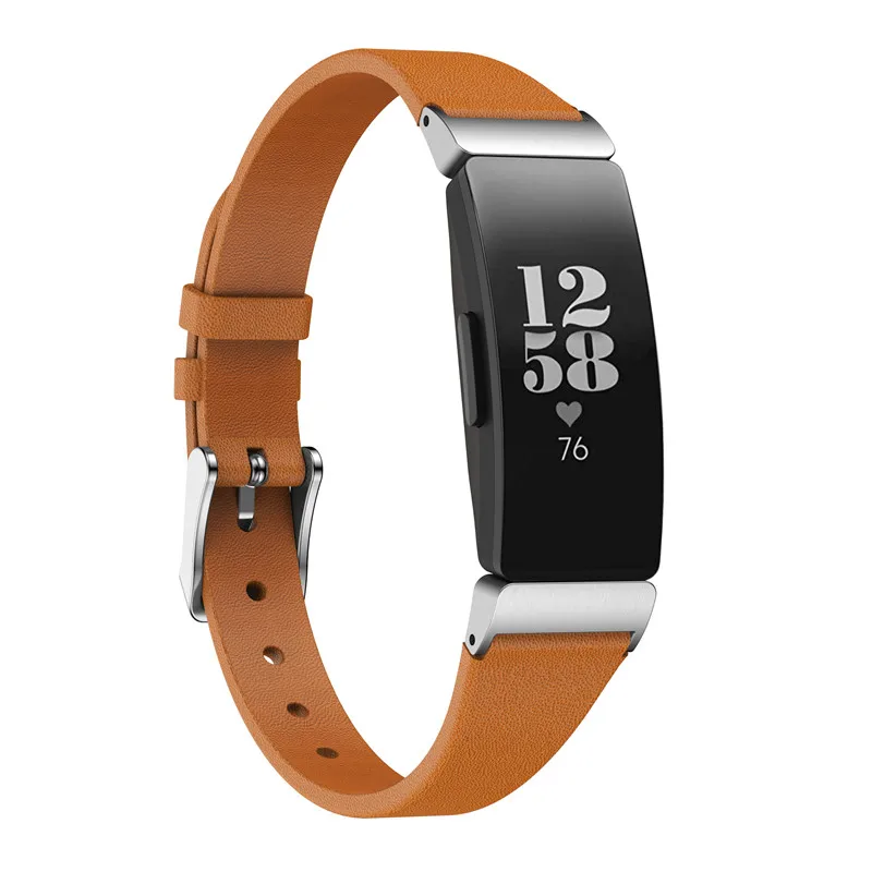 Кожаный ремешок для часов Fitbit Inspire/Inspire HR умных сменный браслета