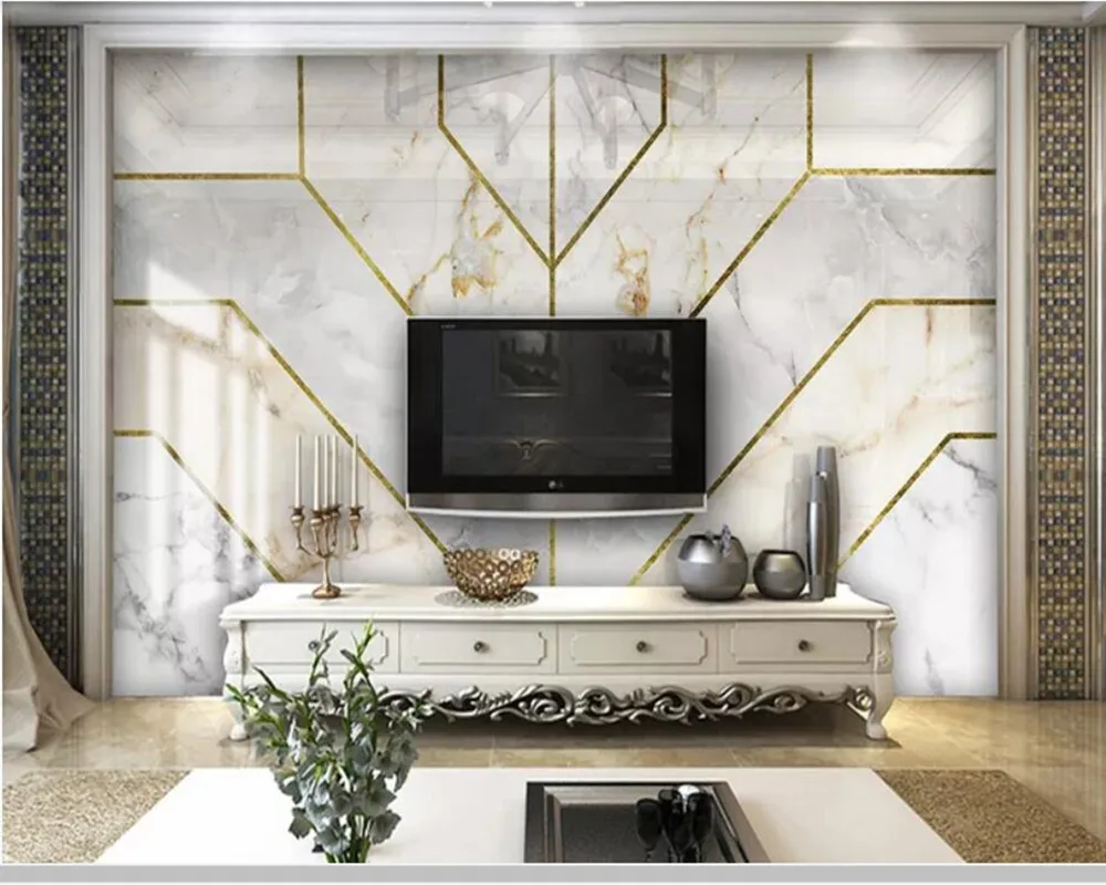 

Modern white geometric marbled 3d wallpaper mural,living room sofa TV wall bedroom wall papers home decor papel de parede