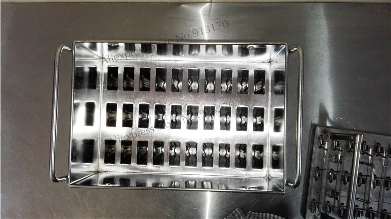 

Commercial Freezer Mould Ice Pop Mold Popsicle Ice-cream Mould Lolly Durable Stainless Steel 30pcs/Batch with Stick Holder