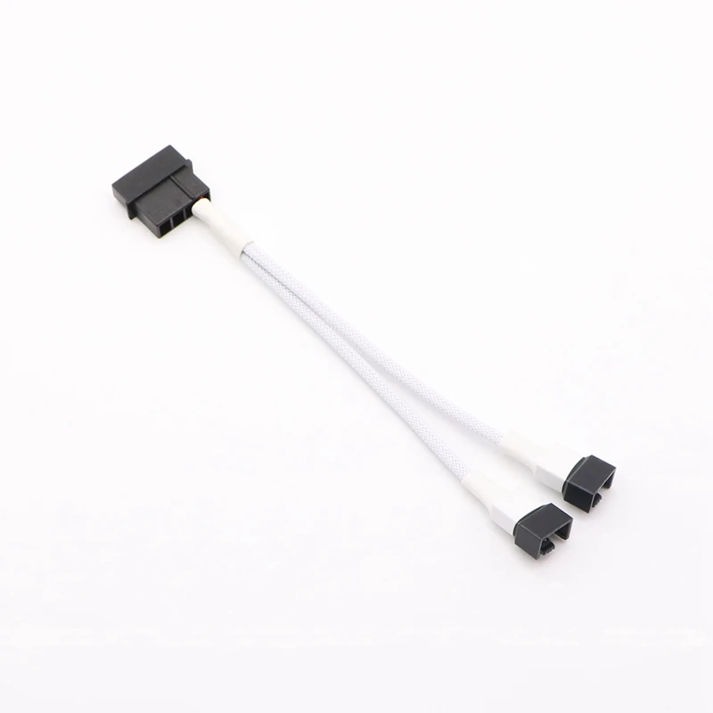 2 шт./лот 12 в IDE Molex 4Pin на двойной 3Pin / кабель адаптера питания
