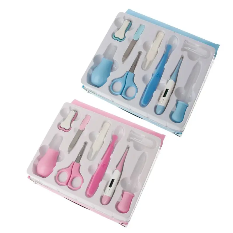 

9Pcs/Set Baby Health Care Kit Newborn Baby Grooming Kit Nail Clipper ScissorsThermometer Safety Care Set