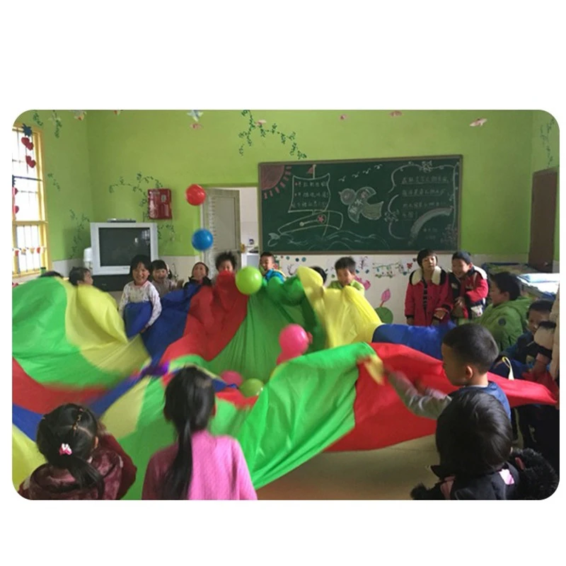 Горячая Распродажа детский Радужный Зонт 2 м для улицы Парашютная игрушка сад