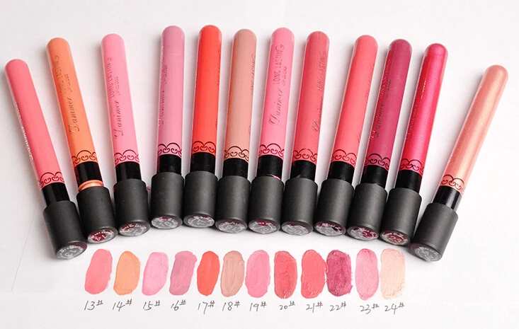 Популярная женская губная помада водостойкая бархатная матовая цветная блеск