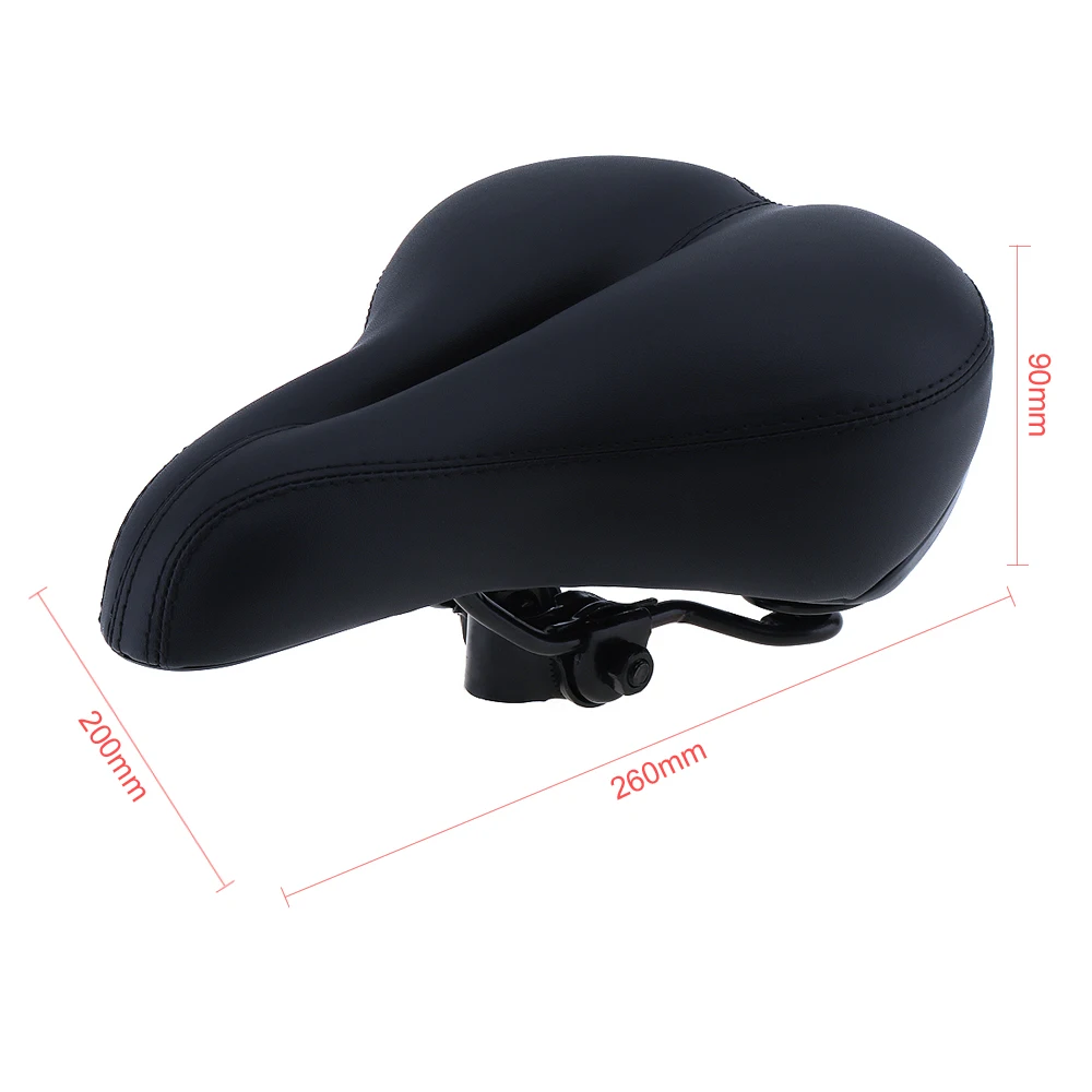 

26*20*9cm Wide Soft High Resilience Bike Bicycle Saddle Sponge Cycling Seat Cushion with Rear Light Bicycle Accessories