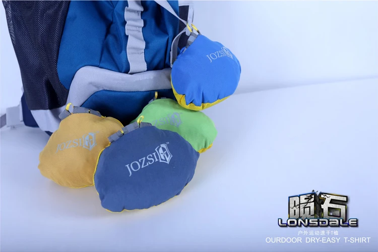 JOZSI Брендовые мужские складные быстросохнущие дышащие футболки с круглым