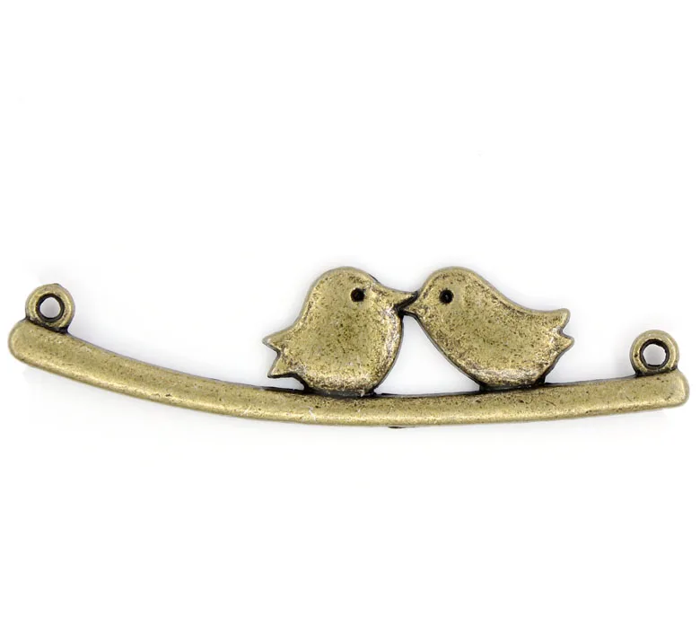 Коннекторы из металлического сплава цинка ветка античная птица бронзы цветной