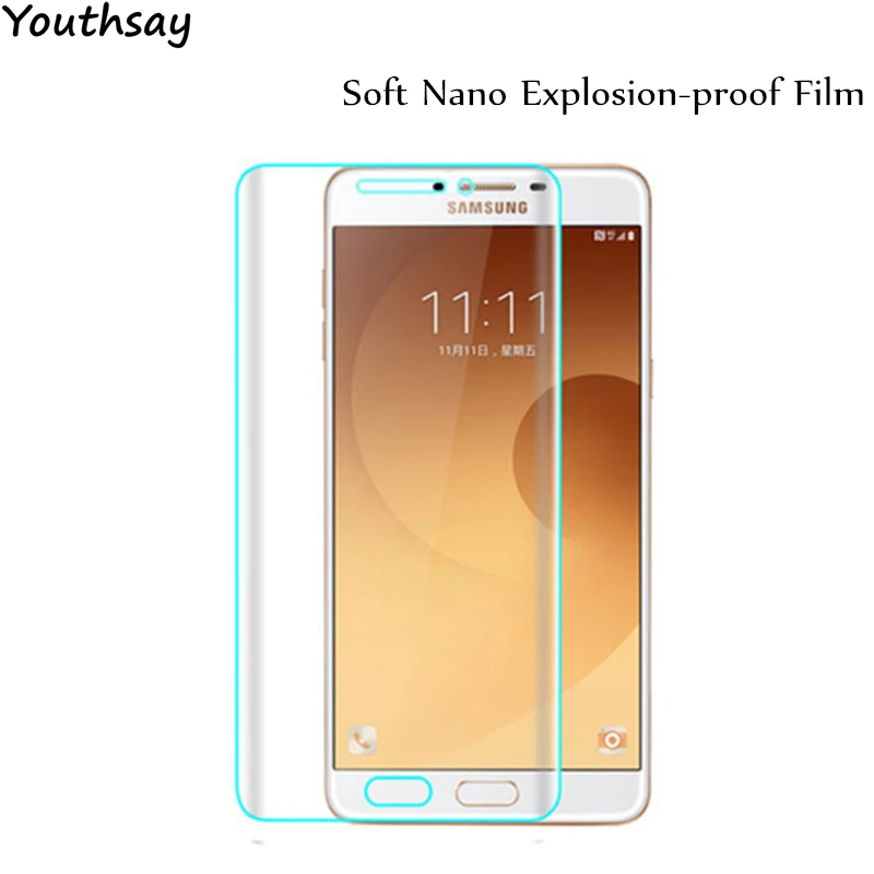 Полностью изогнутая мягкая кромка нанопленка для защиты экрана samsung Galaxy C7 Pro