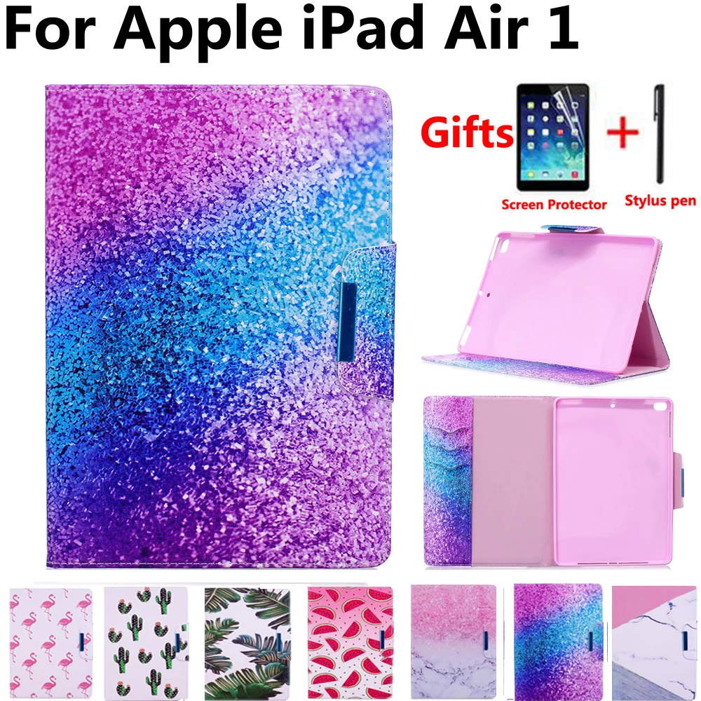 Чехол из искусственной кожи с мраморной росписью магнитом для Apple iPad Air 1/Air1 5 A1474
