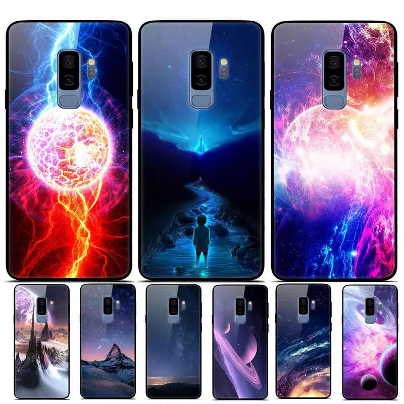 Чехол из закаленного стекла для samsung S9, Жесткий Чехол для задней панели, чехол для samsung Galaxy S9 Plus, чехол, TPU бампер S10e S10 Plus Caso