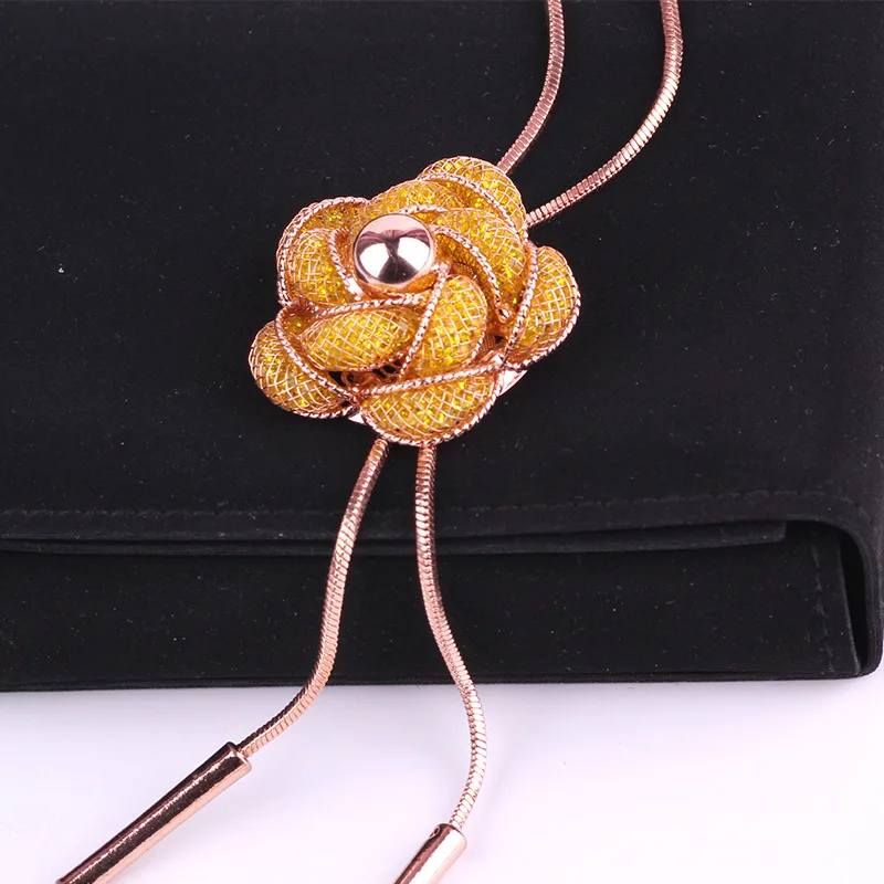 BYSPT Fashion Elegant Sweater Chain Long crystal Hollow Rose pendant ccessories long decoration necklace jewelry | Украшения и